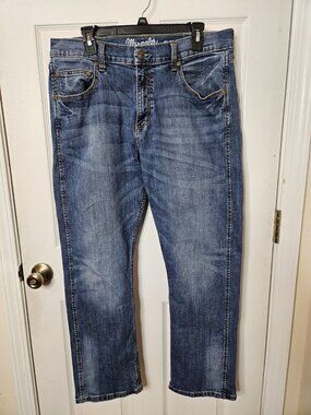Wrangler Retro Relaxed Boot Jeans Mens 36x30 Blue  Western Straight Leg